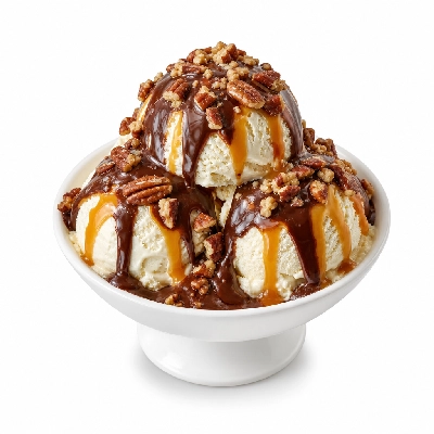 Culver's Sundaes Turtle 3 Scoop