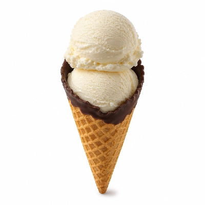 Culver's Vanilla Chocolate Dipped Waffle Cone 2 Scoop