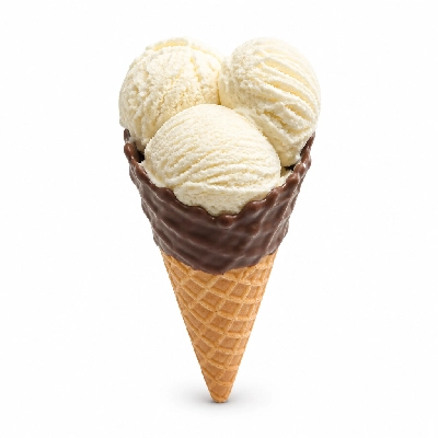 Culver's Vanilla Chocolate Dipped Waffle Cone 3 Scoop