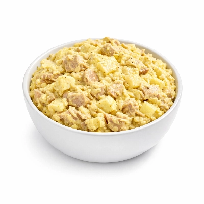 Curried Tuna Salad with Apple, Whole Wheat Toast, and Milk