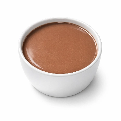 Dairy drink mix chocolate reduced calorie with aspartame powder prepared water