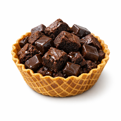 Dairy Queen Waffle Treats Fudge Brownie Temptation Bowl S. Dip.