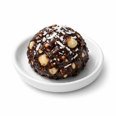 Dark Chocolate Macadamia Coconut Bites