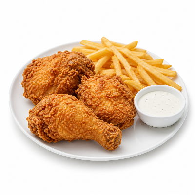 Del Taco 3 Pieces Crispy Chicken & Fries Box (Ranch)