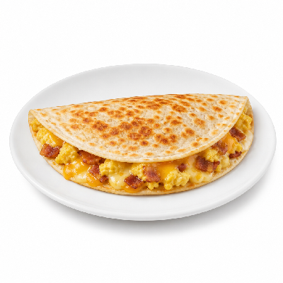 Del Taco Breakfast Bacon & Egg Quesadilla