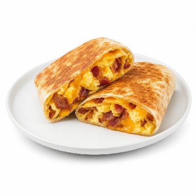 Del Taco Breakfast Toasted Wrap (Bacon)