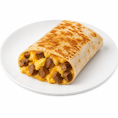 Del Taco Breakfast Toasted Wrap (Carne Asada)