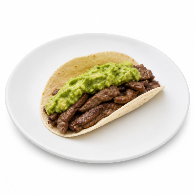 Del Taco Carne Asada Taco Del Carbon Guac'd Up