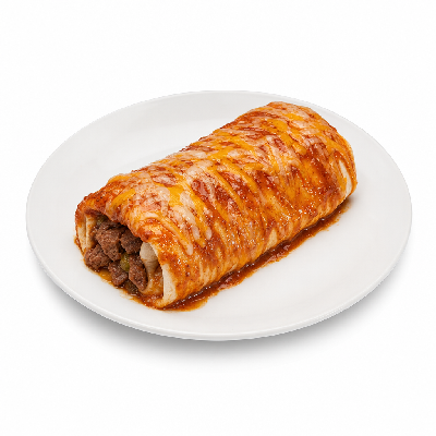 Del Taco Carne Asada Wet Burrito Plato