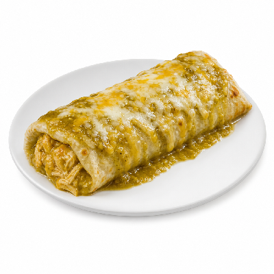 Del Taco Chicken Verde Wet Burrito