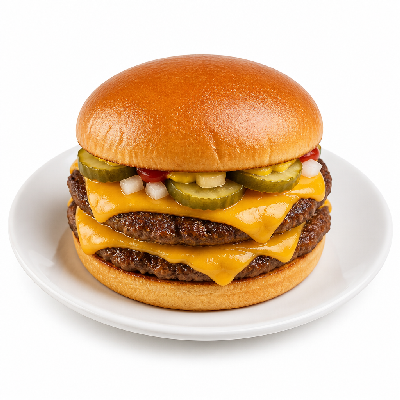 Del Taco Double Del Cheeseburger ( Fries & Drink)