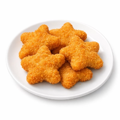 Denny's chicken nuggets star shaped from kid's menu