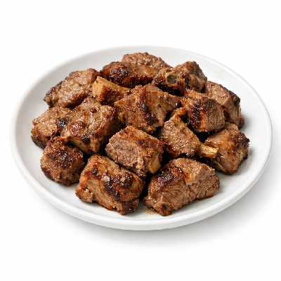 Lamb domestic composite of trimmed retail cuts separable fat to 1/4" choice cooked