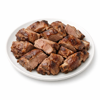 Lamb domestic composite of trimmed retail cuts separable lean only to 1/4" fat choice cooked