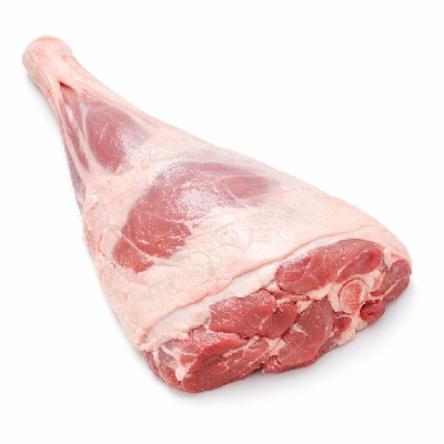Lamb domestic leg whole shank and sirloin separable lean fat trimmed to 1/8" choice raw