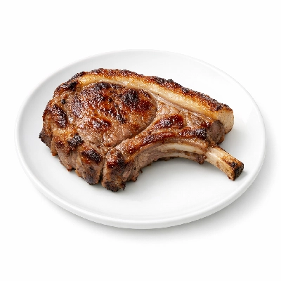 Lamb domestic rib separable lean and fat trimmed to 1/8" choice cooked broiled