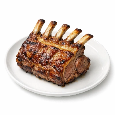 Lamb domestic rib separable lean only trimmed to 1/4" fat choice cooked roasted