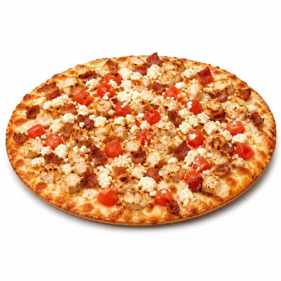 Domino's 10 Inch Chicken Bacon Ranch with Tomatoes and Feta Cheese Thin Crust Pizza