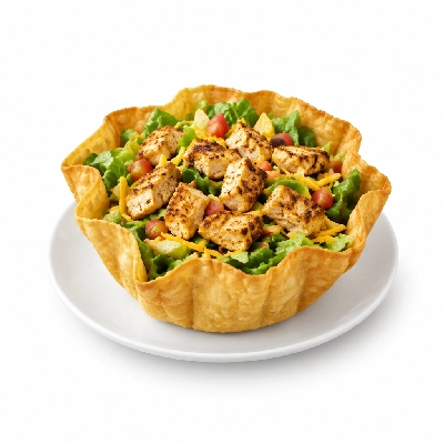 Don Pablo's Taco Salad (Mesquite-Grilled Chicken) with Fried Tortilla Shell