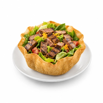 Don Pablo's Taco Salad (Mesquite-Grilled Steak) with Fried Tortilla Shell