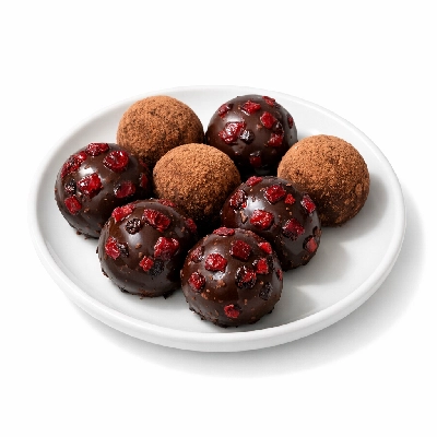 Dried Cherry Chocolate Truffles