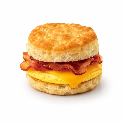 Dunkin' Donuts Breakfast Sandwiches Bacon Egg & Cheese on Biscuit