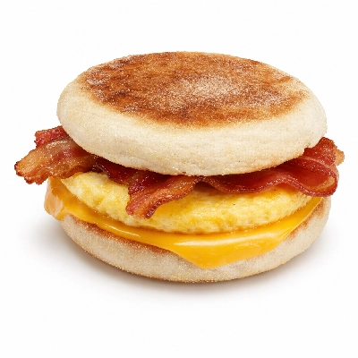 Dunkin' Donuts Breakfast Sandwiches Bacon Egg & Cheese on English Muffin