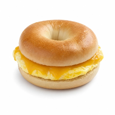 Dunkin' Donuts Breakfast Sandwiches Egg & Cheese on a Plain Bagel