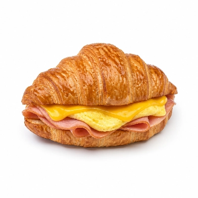 Dunkin' Donuts Breakfast Sandwiches Ham Egg & Cheese on Croissant