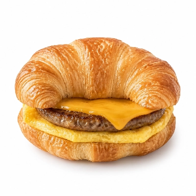 Dunkin' Donuts Breakfast Sandwiches Sausage Egg & Cheese on Croissant