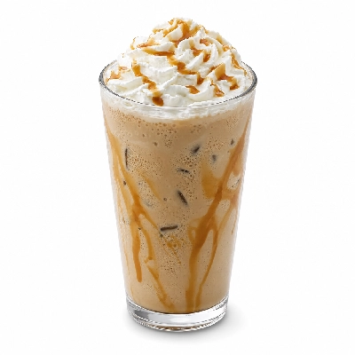 Dunkin' Donuts Coffee Caramel Mocha with Cream Large