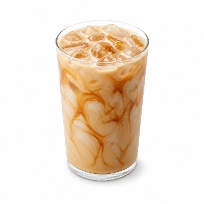 Dunkin' Donuts Coffee Caramel Swirl Iced with Cream Large