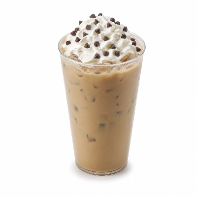 Dunkin' Donuts Coffee Mint Chocolate Chip Iced with Cream Large