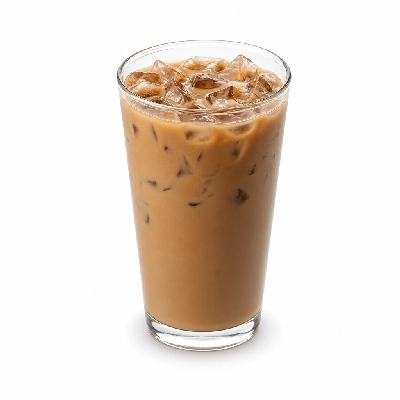 Dunkin' Donuts Espresso Beverages Iced Caramel Mocha Latte with Milk Large