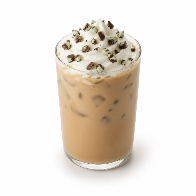Dunkin' Donuts Espresso Beverages Mint Chocolate Chip Iced Latte with Milk Small