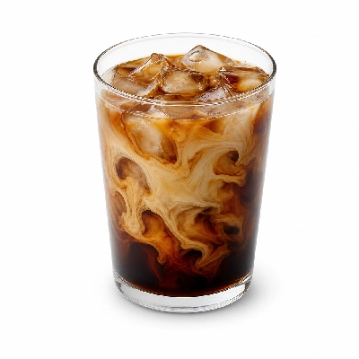 Dunkin' Donuts Girl Scouts Coconut Caramel Inspired Iced Coffee with Cream Large