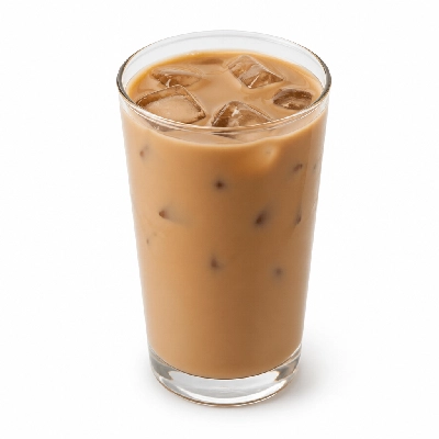 Dunkin' Donuts Iced Caramel Mocha Latte with Skim Milk, Large