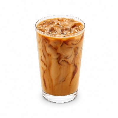Dunkin' Donuts Iced Caramel Mocha Latte with Skim Milk, Small