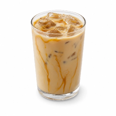 Dunkin' Donuts Iced Caramel Swirl Latte with Skim Milk, Small