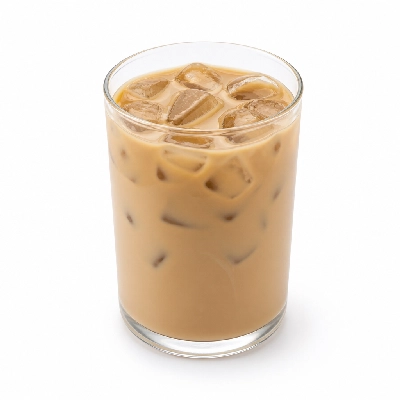 Dunkin' Donuts Iced Coffee with Cream and Flavor Shot Lrg