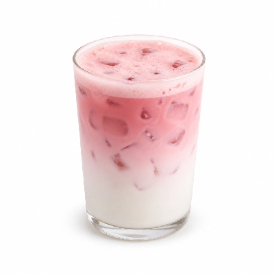Dunkin' Donuts Iced Pink Velvet Macchiato with Skim Milk Medium