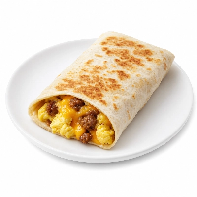 Dunkin' Donuts Sausage Egg and Cheese Wake up Wrap