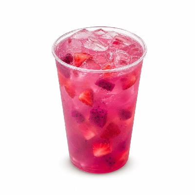 Dunkin' Donuts Strawberry Dragonfruit Green Tea Refresher Small
