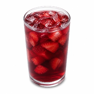 Dunkin' Donuts Tea Blackberry Iced with Strawberries Med