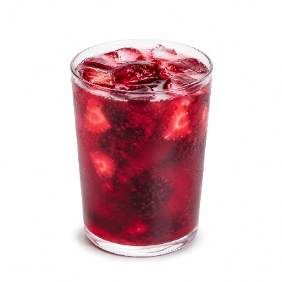 Dunkin' Donuts Tea Blackberry Iced with Strawberries Sm