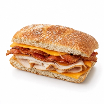 Dunkin' Donuts Turkey Cheddar Bacon Ciabatta