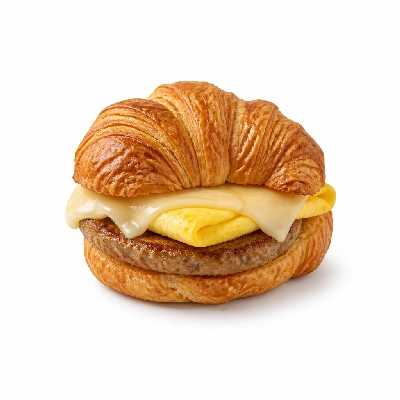 Dunkin' Donuts Turkey Sausage Egg and Cheese Croissant