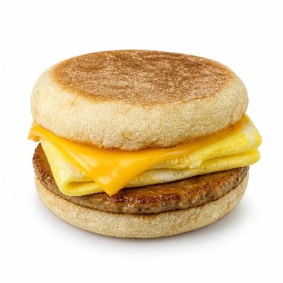 Dunkin' Donuts Turkey Sausage Egg & Cheese on English Muffin