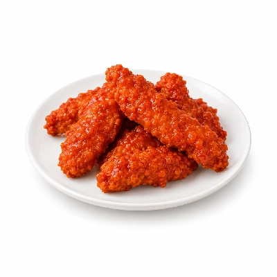 East Coast Wings + Grill 3 Buffalo Chicken Fingers Platter Breaded X-Hot