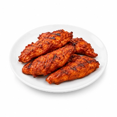 East Coast Wings + Grill 5 Buffalo Chicken Fingers Platter Grilled X-Hot